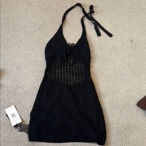 Black Crochet Dress